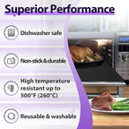 8 PCS Toaster Oven Liner for Nuwave Bravo Air Fryer Toaster Smart Oven, Reusable Teflon Liner, Air Fryer Accessories for Nuwave 12-in-1 30-QT XL Capacity Countertop Convection Oven