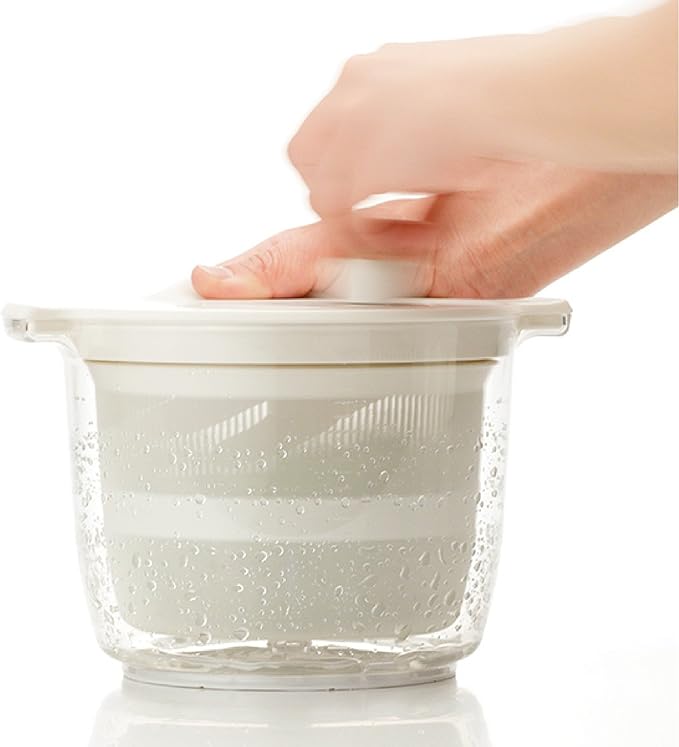 Squirrel Salad Spinner Vegetable Colander Dark Gray 2.3L Liberalista Made in Japan