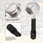 DFD 51mm Bottomless Portafilter Compatible with Gevi Espresso Machine, 51mm Portafilter 3 Ears with Prongs Thickness 4mm Fits for Yabano Included Portafilter Filter Basket Espresso Accessories, slive