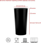 26-ounce Plastic Drinking Glasses Stackable Tumblers Water Cups Mixed Drinkware, set of 12 Grey Stone Reusable Shatter-resistant Dishwasher Safe