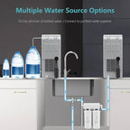 Carbonator, Soda Maker, Ice Cold Sparkling Water Maker, Water Cooler, Compatible with Screw-in 60L CO2 Cylinder (Not Included), Carbonator with 1.5L Water Tank, Touch Screen (Azure Blue)