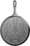 Xolo Sugar Skull Cast Iron Griddle