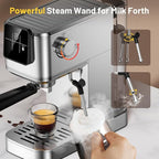 Espresso Machine 20 Bar with Touch Screen, Hot & Iced Coffee Makers, Stainless Steel Espresso Maker with Rapid Cold Brew & Milk Frother Steam Wand, with Water Tank for Latte, Cappuccino, Gift