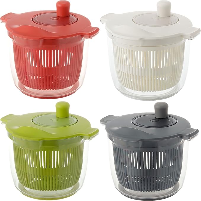 Squirrel Salad Spinner Vegetable Colander Dark Gray 2.3L Liberalista Made in Japan