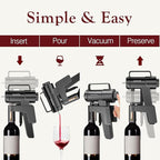 Ultimate Wine Preservation System with Built-In Aerator & Cork-Still Vacuum Tech– Keeps Fresh for 5+ Weeks, Advanced One-Touch Wine Preserver & Saver, No Consumables Needed, Ideal Kit for Connoisseurs