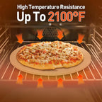 Arcedo Pizza Stone for Oven 16 Inch, Round Baking Stone for Bread Thermal Shock Resistant BBQ Grilling Pizza Pan Cordierite Cooking Pan With PE Scraper