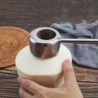 Stainless Steel Coconut Opener Tool Set, 2pcs Kitchen Gadget with Hammer and Extractor, Manual Coconut Shell Cracking Accessory for Household and Outdoor Use