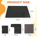 4-in-1 Silicone Coffee Maker Mat for Ninja Luxe ES601 ES701 23"x15" Coffee Bar Mat Top Mat Espresso Tamping Mat Microfiber Cloths Anti-Slip Heat-Resistant Waterproof