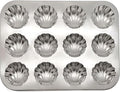 Fox Run Stainless Steel Scallop Shell Madeleine Pan, 12 French Cookie Mold Baking Pan