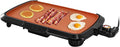MegaChef Electric Grill with Copper Non-Stick Coating, Removable Drip Tray & Adjustable Temperature Control, Versatile Small Kitchen Appliance (16 Inch Grill)
