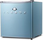 ICEBOX 1.7 Cu. Ft. Compact Refrigerator, ENERGY STAR Certified Small Refrigerator, Single Door Mini Fridge with Chiller Compartment, R600a Refrigerant, IBCR17SLT, Slate Blue