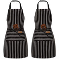 BeLuyi 2 Pack Adjustable Bib Apron with 2 Pockets Chef Cooking Kitchen Restaurant Aprons for Women Men