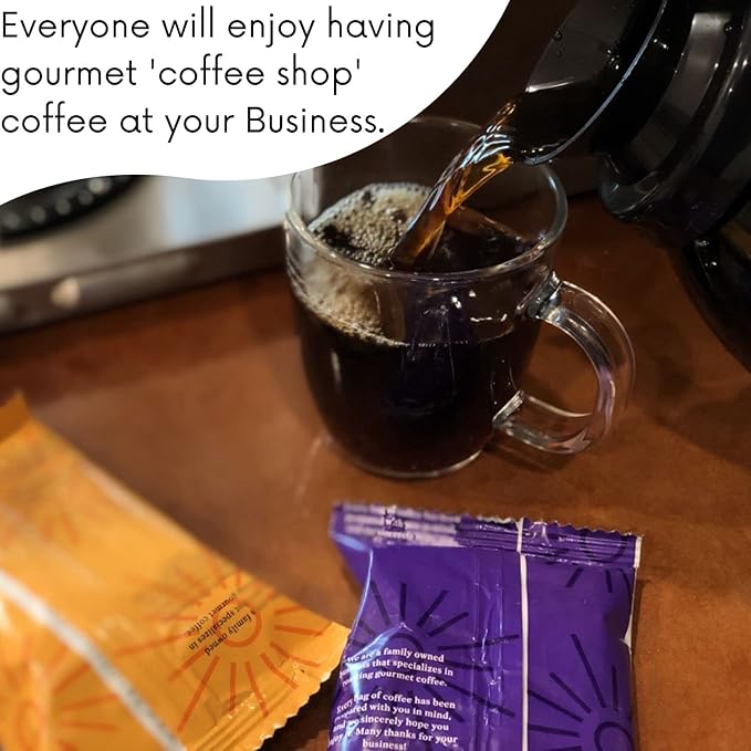 Flavored Ground Coffee Sampler Pack – Variety Gift Set, Medium Roast, Low Acid, Pre-Measured 2oz Pouches, Gourmet Bulk Coffee Packets for 12-Cup Drip Makers