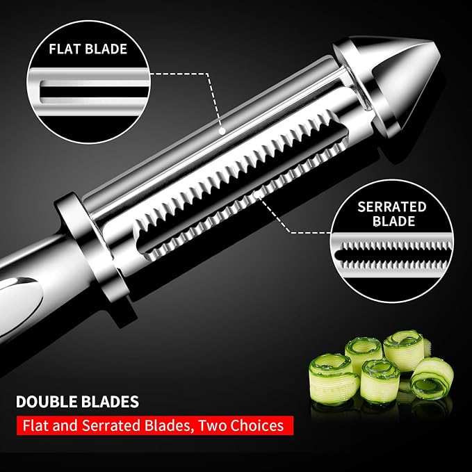 MAD SHARK Vegetable Peeler, Potato Peelers, I-Shaped Ultra Sharp Stainless Steel Blades Peelers, Orange Peeler for Kitchen, Veggie, Fruit, Garlic, Carrot, Apple Peeling 2pcs