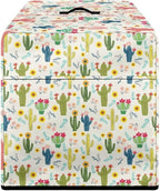 Colorful Cactus Flower Print Meat Slicer Cover for Kitchen 16 x 13 x 13 Inch Dust-proof Appliance Covers for Home Decor Bread Slicer Covers with Organizer Bag Easy to Clean Accessories