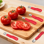 5 Pcs Tomato Corer Tool Strawberry Huller Stem Remover, Handle with hole, Stainless Steel, Fruit Corer Tool for Tomato Strawberry