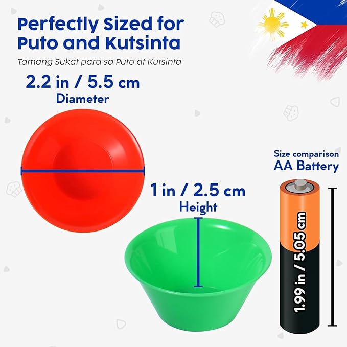 Small 30 Pcs Puto Molder Filipino (2.2" x 1") - Kutsinta Molder for Baking - Puto Mold Cups for Steamer Filipino - Filipino Plastic Molds for Desserts