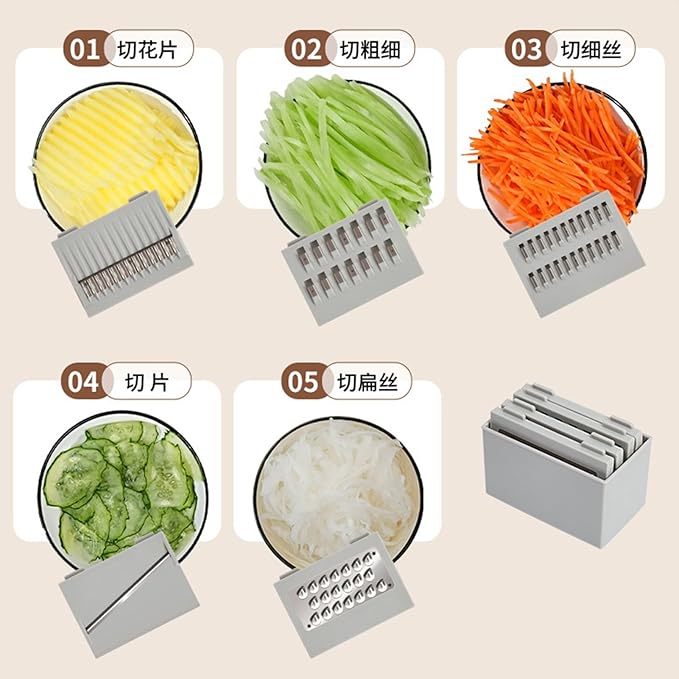 Yosoo Health Gear Salad Spinner with 5 Blades, 4500ml Multifunctional Vegetable Fruit Washing Bowl, with Strainer, for Home Kitchen