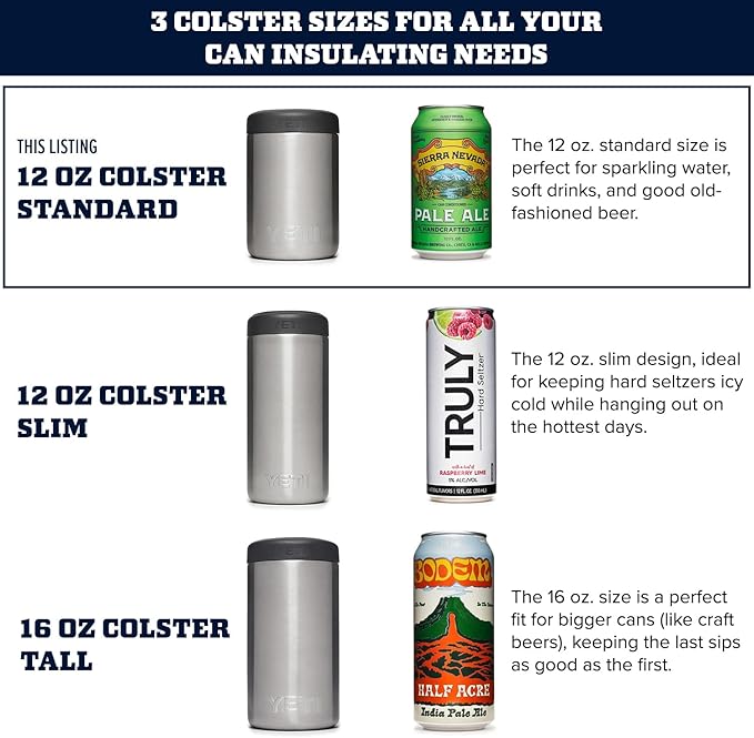 YETI Rambler 12 oz. Colster Can Insulator for Standard Size Cans, Rescue Red (NO CAN INSERT)