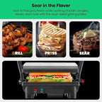 Chefman Electric Panini Press Grill,Compact 2-Slice Sandwich Maker,Non-Stick Coated Plates,Opens 180 Degrees,Dishwasher Safe,Removable Drip Tray,Stainless Steel/Black,(Pack of 4)
