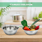 Pinkunn 12 Pcs Stainless Steel Mixing Bowls, Nesting Metal Salad Prep Bowls Bulk Reusable Baking Food Container Large Medium Small for Kitchen Hotel Restaurant Cooking, Silver (11 x 3.54 Inch)