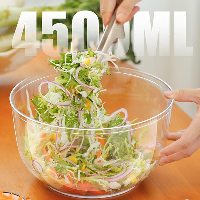 Yosoo Health Gear Salad Spinner with 5 Blades, 4500ml Multifunctional Vegetable Fruit Washing Bowl, with Strainer, for Home Kitchen