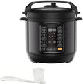 Simple Deluxe 6QT Electric Pressure Cooker, 16-in-1 & Non-Stick Stainless Steel Multi Cooker with 12 Presets for Slow Cook, Meat Stew, Steam, Sauté, Canning, Yogurt Maker, Dishwasher Safe, Black