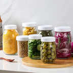 AOZITA 10 WIDE Mouth & 10 REGULAR Mouth Mason Jar Lids - 20 Pack Food Grade Plastic Mason Jar Caps for Ball, Kerr and More Canning Jars - Leakproof & Dishwasher Safe - White