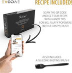 EVODAE® Popover Pans Set of 2 – 12-Cup (2×6) Pro-Grade Carbon Steel, Strong & Durable Build – Nonstick, PFOA & PTFE Free – Popover & Yorkshire Pudding Pan – Carefully Packaged in a Clean Black Box