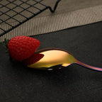 Rainbow Silverware Set Flatware Cutlery - 40 Pieces Stainless Steel Colorful Utensils, Tableware Set Service for 8, Include Knife/Fork/Spoon, Reusable, Mirror Polished, Dishwasher Safe