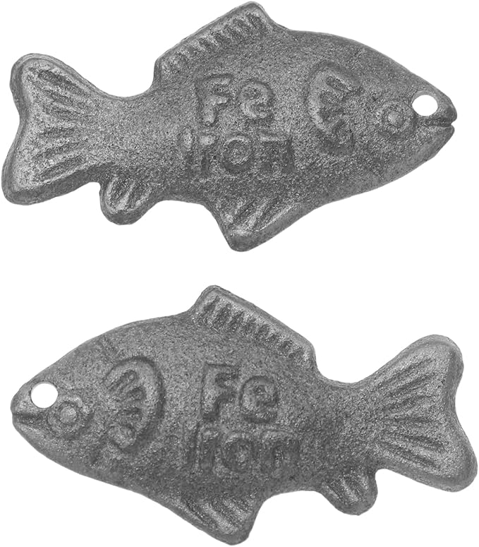 VOSAREA 2pcs Iron Fish Cooking Tool: Fish for Iron Deficiency Reusable - Safe Supplement for Pregnant Women Vegans and Athletes Food Soup & Drinks