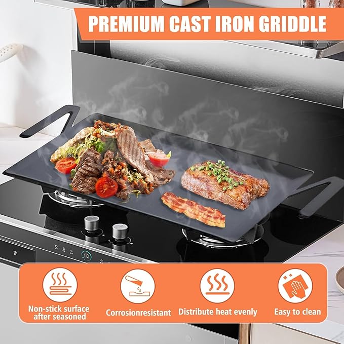 14'' Carbon Steel Griddle - Replacement for Made In Cookware - Universal Premium Cooking Griddle for Gas and Charcoal Grills, Gas Stove and Induction - 14'' x 10.5''