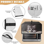 Kitten Daisy Print Toaster Oven Stain-resistant Cover for Kitchen Counter Decor, Heavy Duty Heat-resistant Microwave Oven Cover, Washable (Small-14.5 * 18.46 * 9 inches)