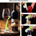 HYZ 2-Pack Wine Opener Waiter Corkscrew, Professional Wine Key for Servers, Bartender with Foil Cutter, Manual Wine Bottle Opener Double Hinged (Cyan)