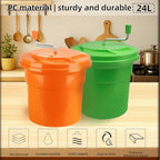 5 Gallon Salad Spinner,Large Capacity Vegetable Friuts Salad Dryer,Commercial Manual Salad Mixer for Restaurants Kitchen & Catering,Green & Orange. (Green, 5 Gallon)