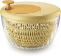 GUZZINI 10" Salad Spinner with Lid - Acid Yellow, Wash, Spin & Dry Vegetables, Fruits, Salad, Built in Draining - Fruit Washer Fruit Dryer, Home Gadgets & Kitchen Tools
