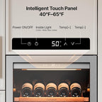 Ca'Lefort 166 Bottle Wine Fridge - 24 Inch 40-65°F Wine Cooler with Glass Door & Bottom Drawer, 14 Adjustable Shelves & 3 LED Lights, Energy Star Certified Built-in/Freestanding for Home/Bar/Kitchen