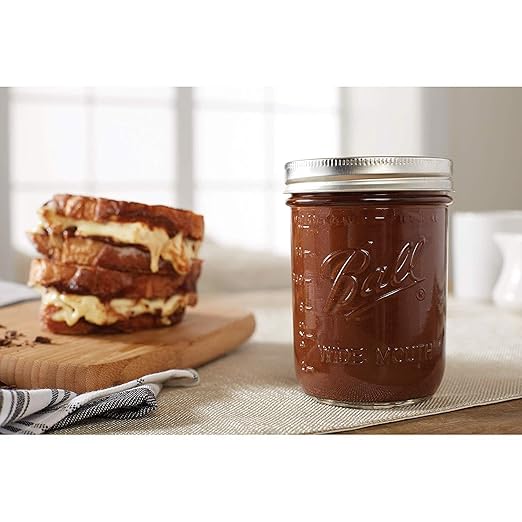 Ball Wide Mouth Glass Mason Jars with Lids and Bands, Used for Canning, Pickling, Juice, Jam, Jelly, Pint Size 16 Ounce (Pack of 6)