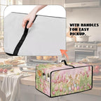 Easter Egg Bunny Tulip Print Toaster Oven Cover for Easter Decor, Dust-proof Case for Air Fryer, Heat-resistant Kitchen Countertop Appliance Protector, (Large-18.5*22.5*12.99 inches)