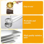 3 Pcs Tea Bag Squeezer Tongs, Stainless Steel Teabag Strainer Dispenser Tea Filter Spoon Clamp Dispenser Accessories for Gripping Teabags Ice Sugar Lemon Slice (Black, Silver, Gold)