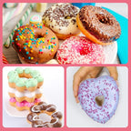 Silicone Donut Pan, Donut Molds for Baking, Donut Maker for 6 Doughnuts, Non-stick Doughnut Pan Muffin Cupcake Bagel Making Tray (Green, Pink, Blue)