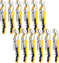 12 Pieces Professional Waiter Corkscrew Wine Openers,Yellow Wine Keys Opener Stainless Steel Hinges Serrated Foil Cutter for Restaurant Waiters, Sommelier, Bartenders (Yellow)