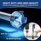 VONCI 14inch Commercial Immersion Blender Detachable Shaft, 350W, 500W & 750W Compatible, Stainless Steel Removable Shaft.