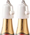 2-Pack Wine Stopper & Airtight Sealers Keep Wine Fresh - Reusable Leakproof Stoppers for Standard Red/White/Rosé Bottles, for Party, Bar, Home Kitchen, Decorative Gift (White)