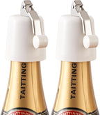 2-Pack Wine Stopper & Airtight Sealers Keep Wine Fresh - Reusable Leakproof Stoppers for Standard Red/White/Rosé Bottles, for Party, Bar, Home Kitchen, Decorative Gift (White)