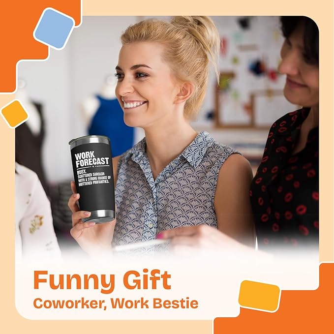NewEleven Coworker Gifts For Women, Men - Funny Best Friend Present For Work Bestie, Boss, Friends - Gift For Boss, Employer, Bestfriend Gag Gift From Colleague, Friends - 20 Oz Tumbler