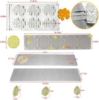 5PCS Tuile Molds Silicone Honeycomb Leaf Baking Mold,Acxydm Honeycomb Mold Silicone and Leaves, Fondant Molds with Bee Silicone and Leaf Mold, 3D Chocolate Molds Set for Making Sugar Craft,Cupcakes