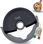 ITALO – Pizza Cutter Wheel, Stainless Steel Pizza Cutter with Protective Blade Cover, Black