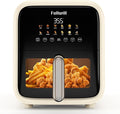 Fullwill Air Fryer with Visible Window, 7.5QT,12-in-1 Multi-Function Air Fry,Roast,Bake, Dehydrate, Fries,Nonstick and Dishwasher-Safe Basket,Family&friends Party,1700W,Creamy White