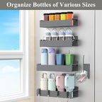 HuggieGems Magnetic Water Bottle Holder for Refrigerator, Cup Holder Organizer for Stanley and Tumbler for Kitchen, 4 Pack, Dark Gray
